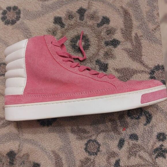 Authentic Gucci Pink Suede High Top Sneakers 36 EU / 5.5 US - Picture 13 of 16